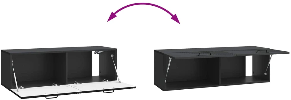 TV staliukas Sieninė TV spintelė Juoda 98 x 31 x 30 cm Apdirbta mediena
