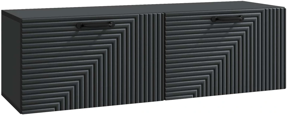 TV staliukas Sieninė TV spintelė Juoda 98 x 31 x 30 cm Apdirbta mediena