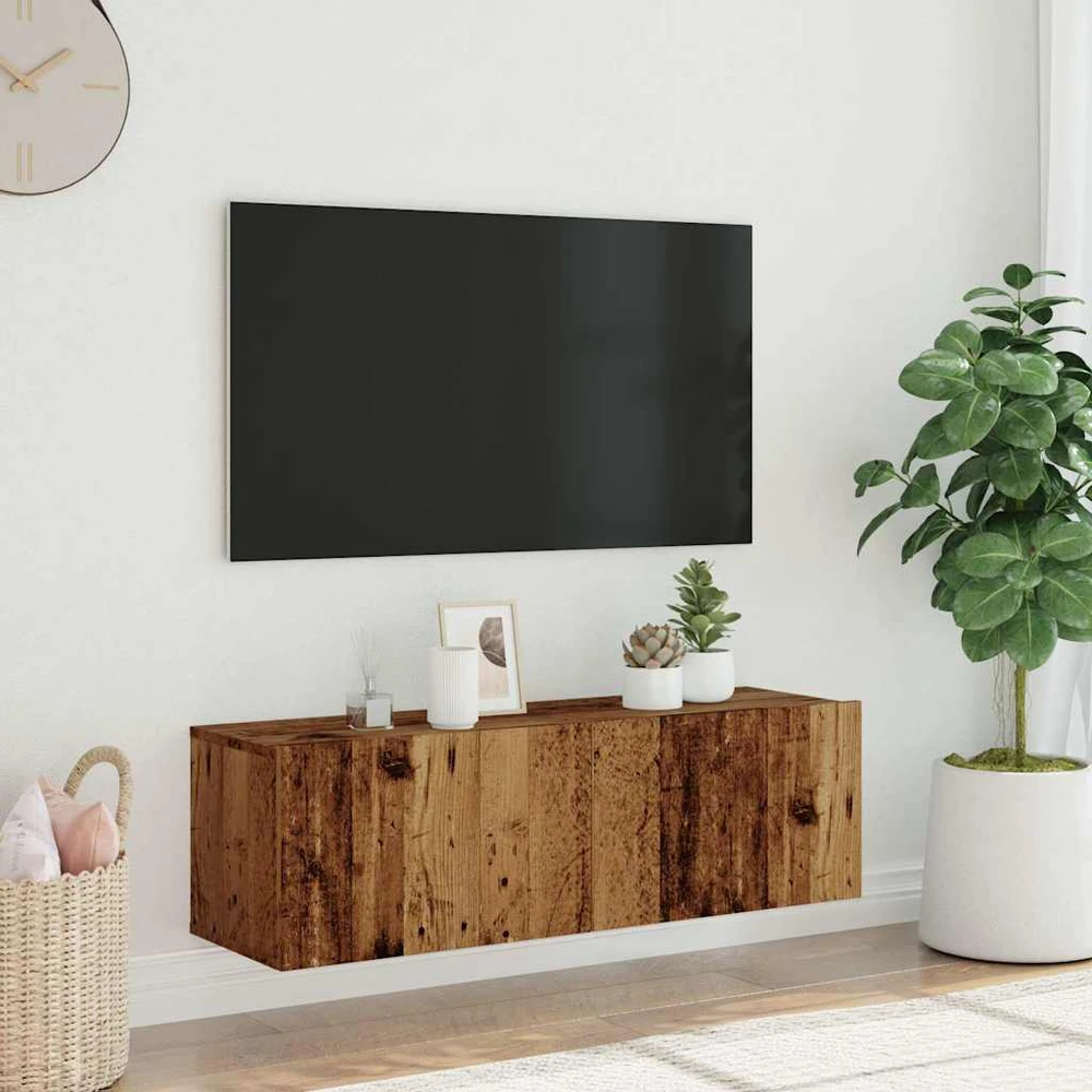 TV staliukas Sieninė TV spintelė, medienos, 100x30x30cm, apdirbta mediena