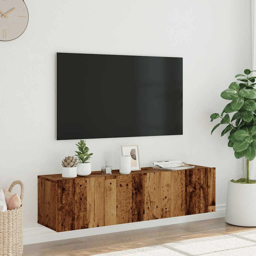 TV staliukas Sieninė TV spintelė, medienos, 120x30x30cm, apdirbta mediena