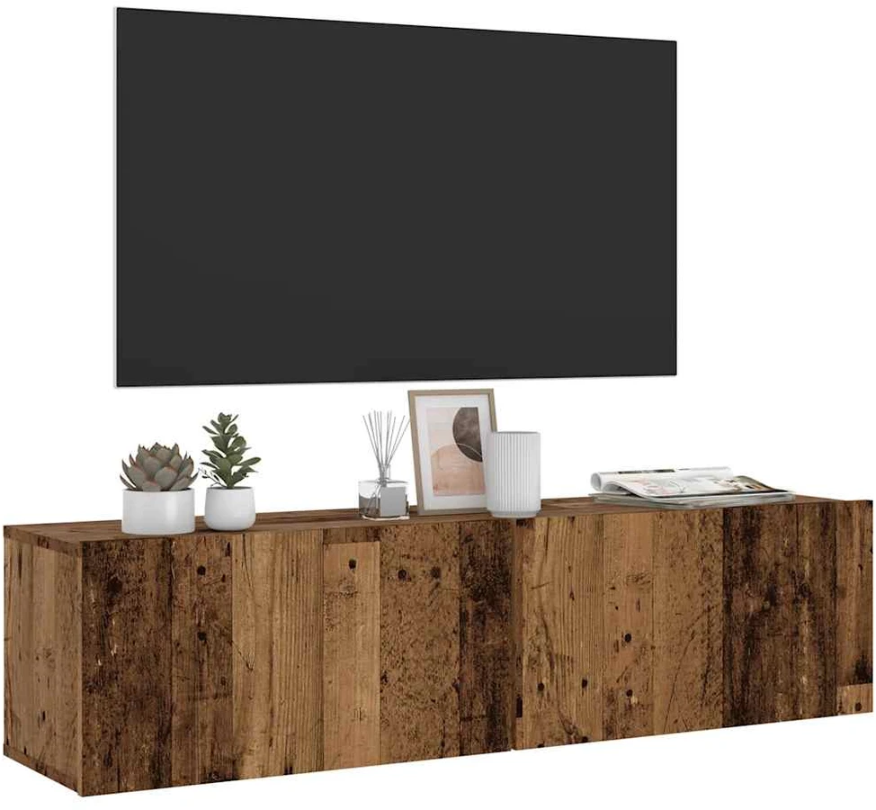 TV staliukas Sieninė TV spintelė, medienos, 120x30x30cm, apdirbta mediena