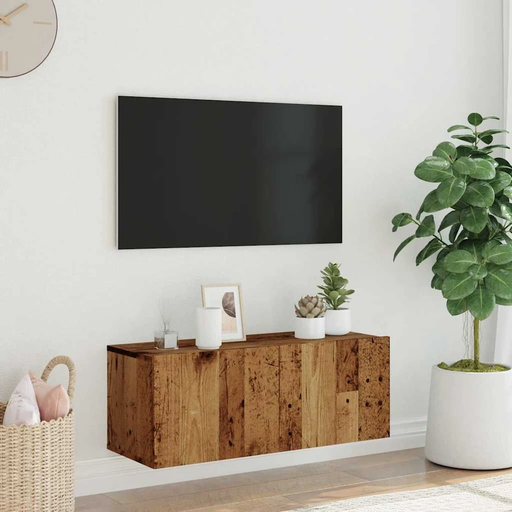 TV staliukas Sieninė TV spintelė, medienos, 80x30x30cm, apdirbta mediena