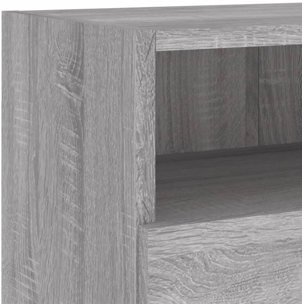 TV staliukas Sieninė TV spintelė, pilka ąžuolo, 80x30x30cm, apdirbta mediena