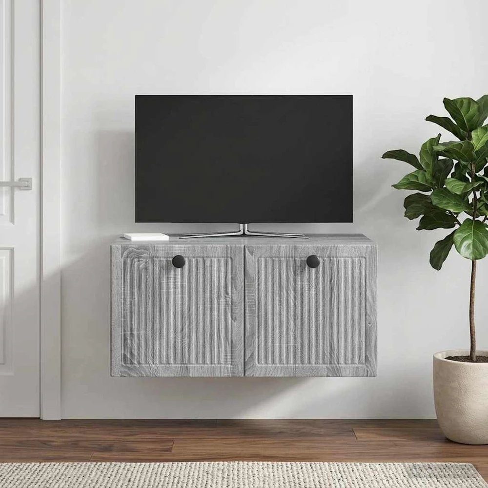 TV staliukas Sieninė TV spintelė Pilka sonoma ąžuolo 59,5 x 41 x 30 cm