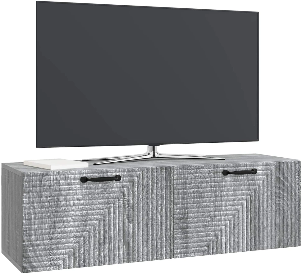 TV staliukas Sieninė TV spintelė Pilka sonoma ąžuolo 98 x 31 x 30 cm