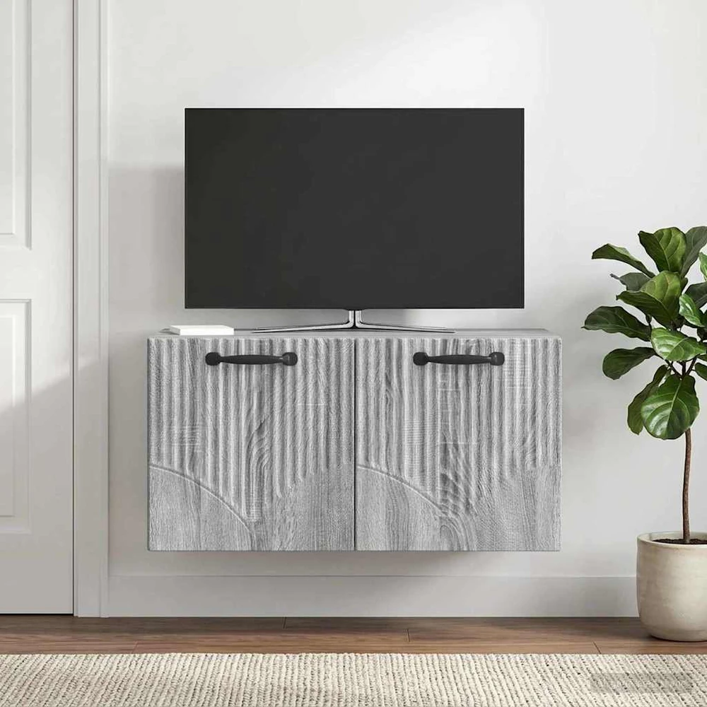 TV staliukas Sieninė TV spintelė Pilka sonoma ąžuolo 59,5 x 31 x 30 cm