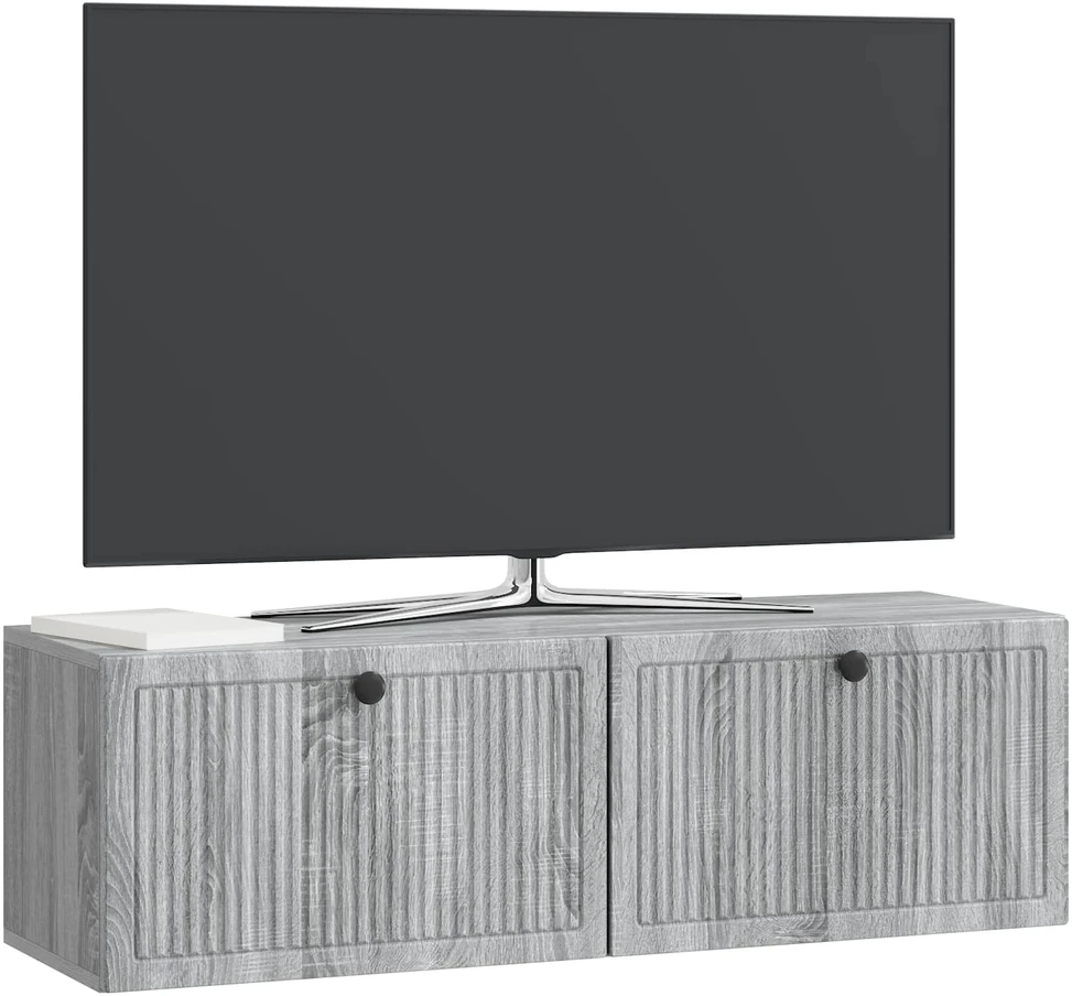 TV staliukas Sieninė TV spintelė Pilka sonoma ąžuolo 98 x 31 x 30 cm