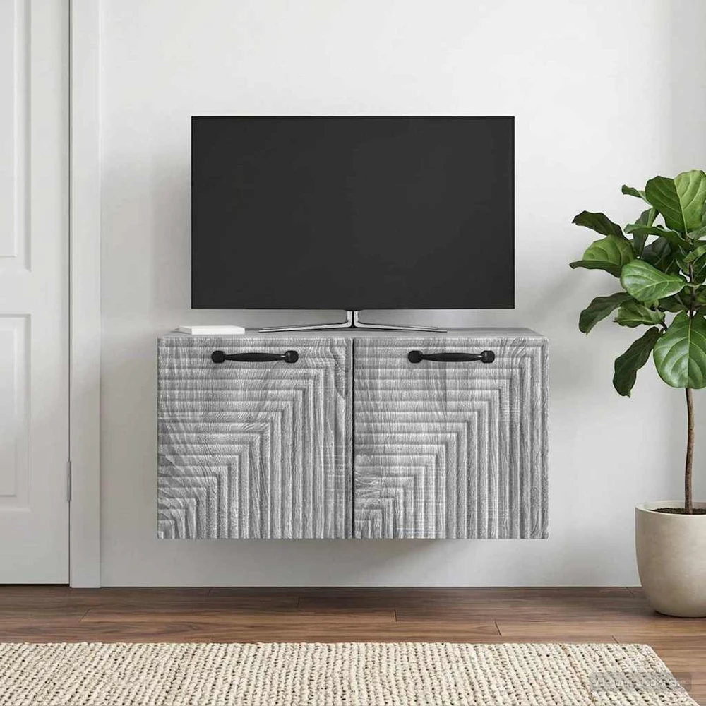 TV staliukas Sieninė TV spintelė Pilka sonoma ąžuolo 59,5 x 41 x 30 cm