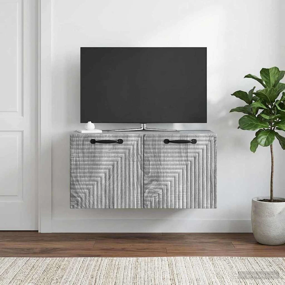 TV staliukas Sieninė TV spintelė Pilka sonoma ąžuolo 59,5 x 31 x 30 cm