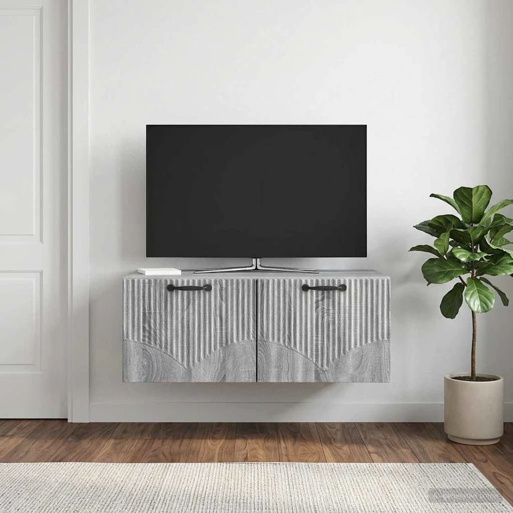TV staliukas Sieninė TV spintelė Pilka sonoma ąžuolo 78,5 x 41 x 30 cm