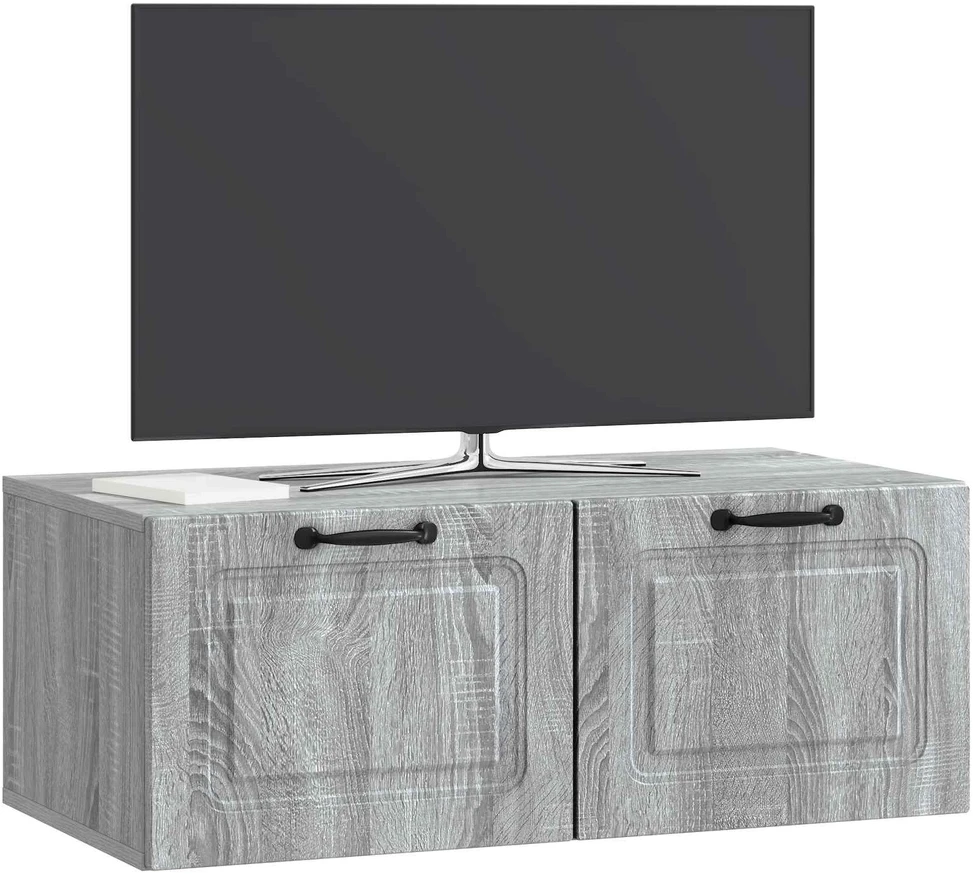TV staliukas Sieninė TV spintelė Pilka sonoma ąžuolo 78,5 x 41 x 30 cm