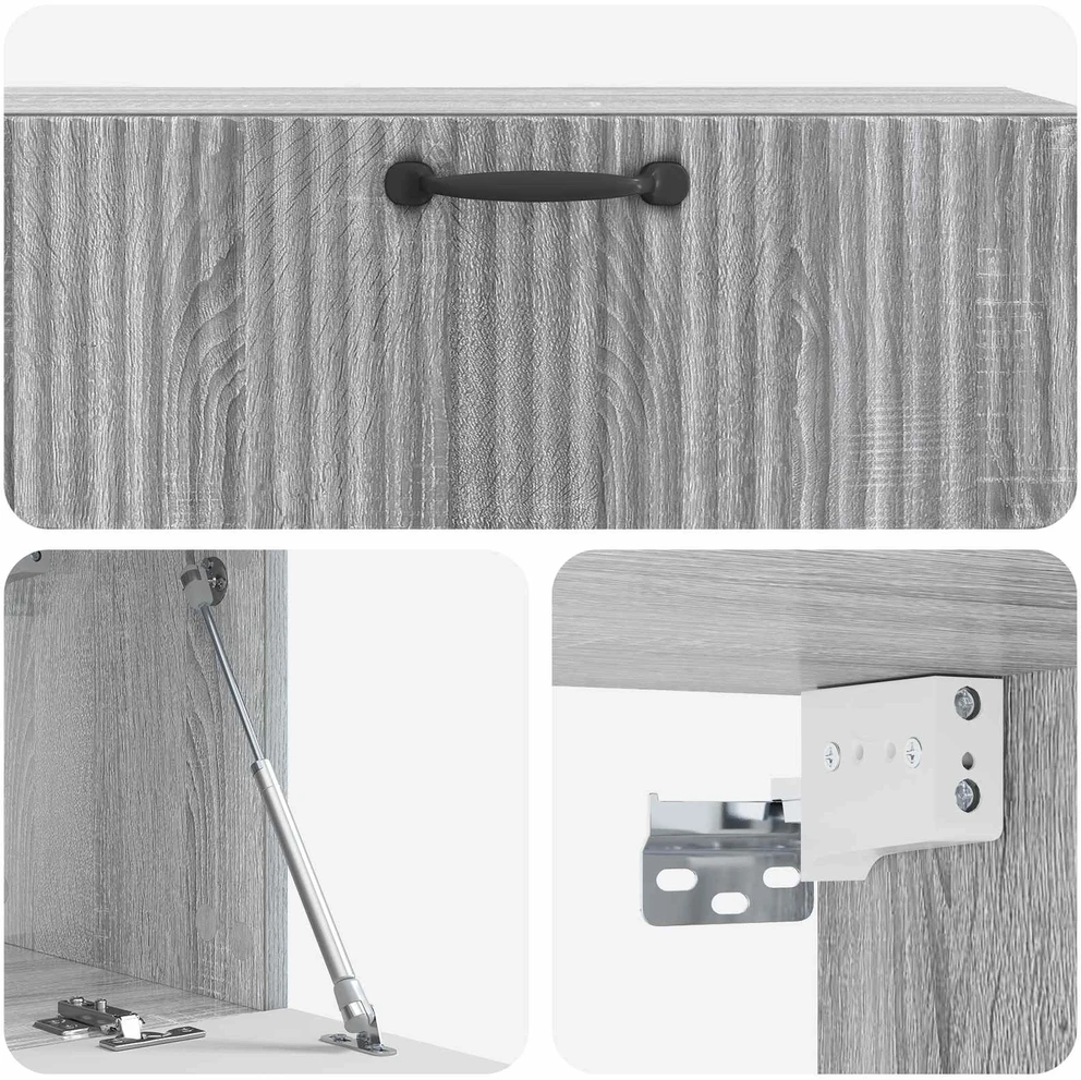 TV staliukas Sieninė TV spintelė Pilka sonoma ąžuolo 98 x 31 x 30 cm