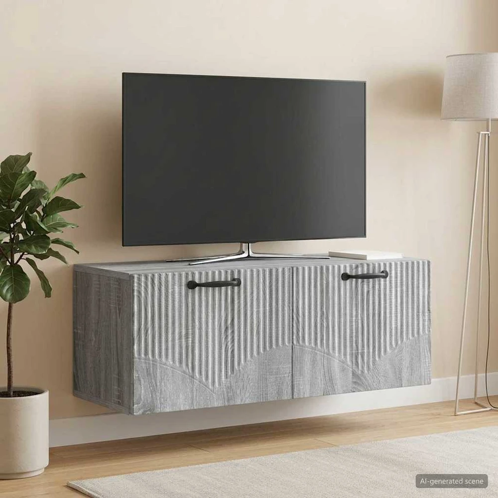 TV staliukas Sieninė TV spintelė Pilka sonoma ąžuolo 78,5 x 31 x 30 cm
