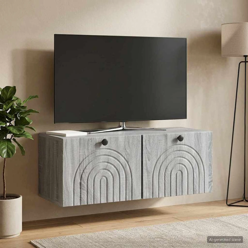 TV staliukas Sieninė TV spintelė Pilka sonoma ąžuolo 78,5 x 31 x 30 cm
