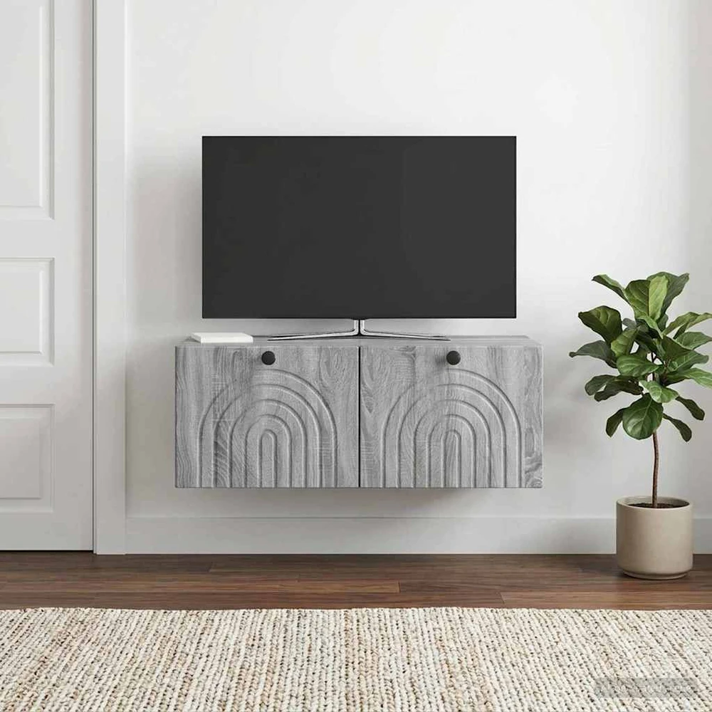 TV staliukas Sieninė TV spintelė Pilka sonoma ąžuolo 78,5 x 41 x 30 cm