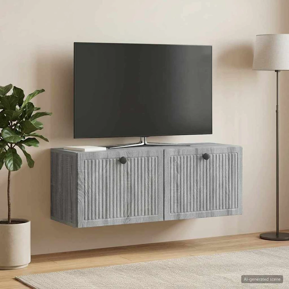 TV staliukas Sieninė TV spintelė Pilka sonoma ąžuolo 78,5 x 31 x 30 cm
