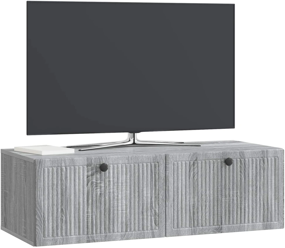 TV staliukas Sieninė TV spintelė Pilka sonoma ąžuolo 98 x 41 x 30 cm