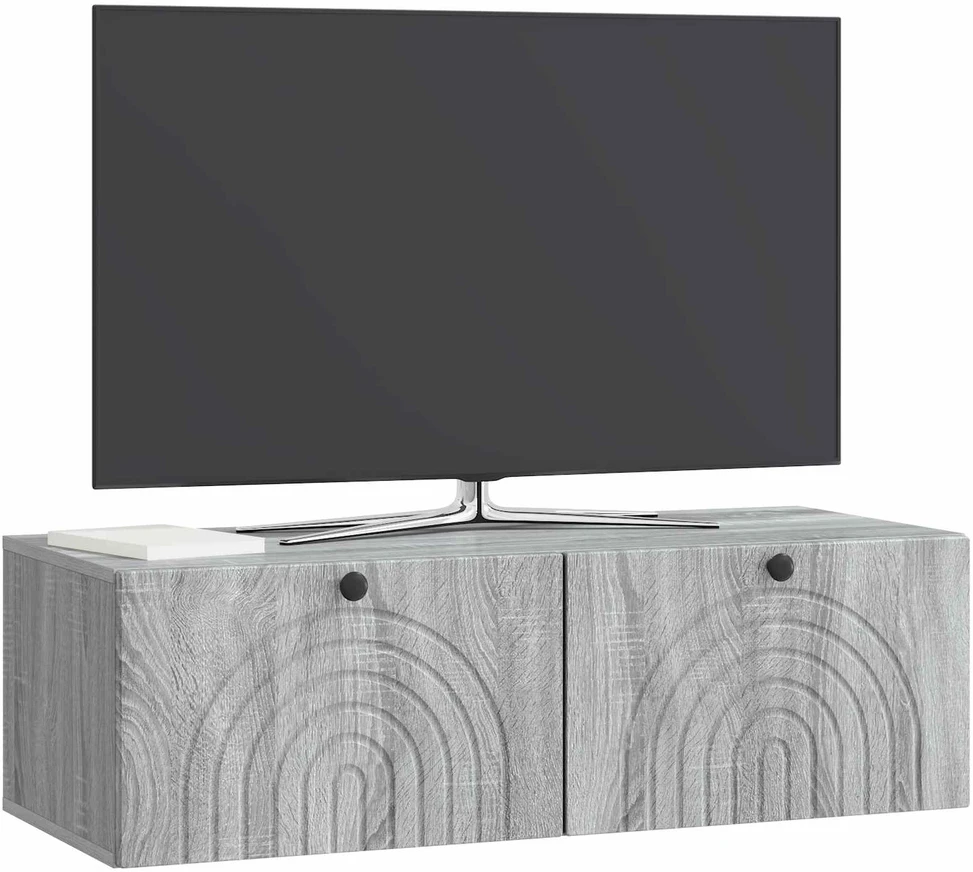 TV staliukas Sieninė TV spintelė Pilka sonoma ąžuolo 99 x 41 x 30 cm