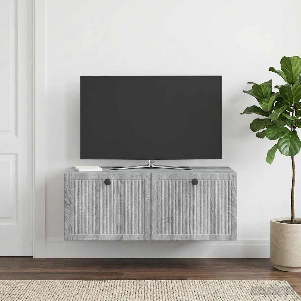 TV staliukas Sieninė TV spintelė Pilka sonoma ąžuolo 78,5 x 41 x 30 cm