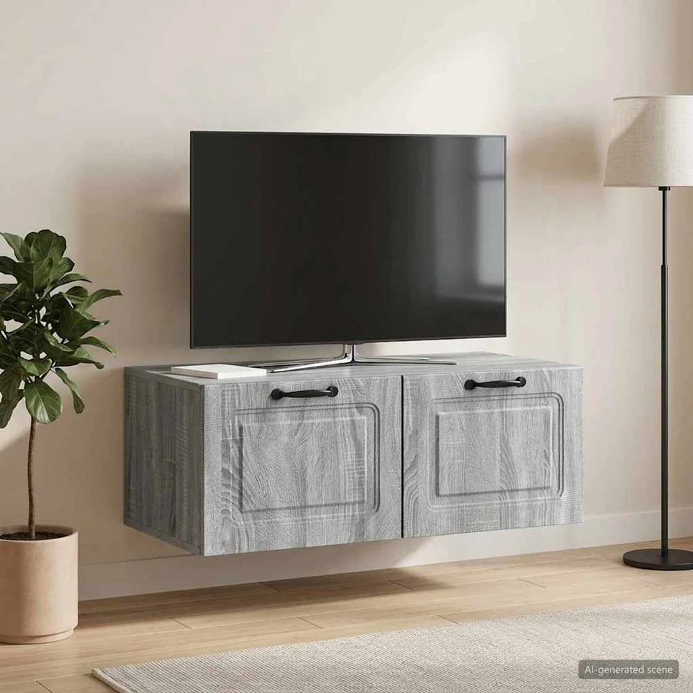 TV staliukas Sieninė TV spintelė Pilka sonoma ąžuolo 78,5 x 41 x 30 cm