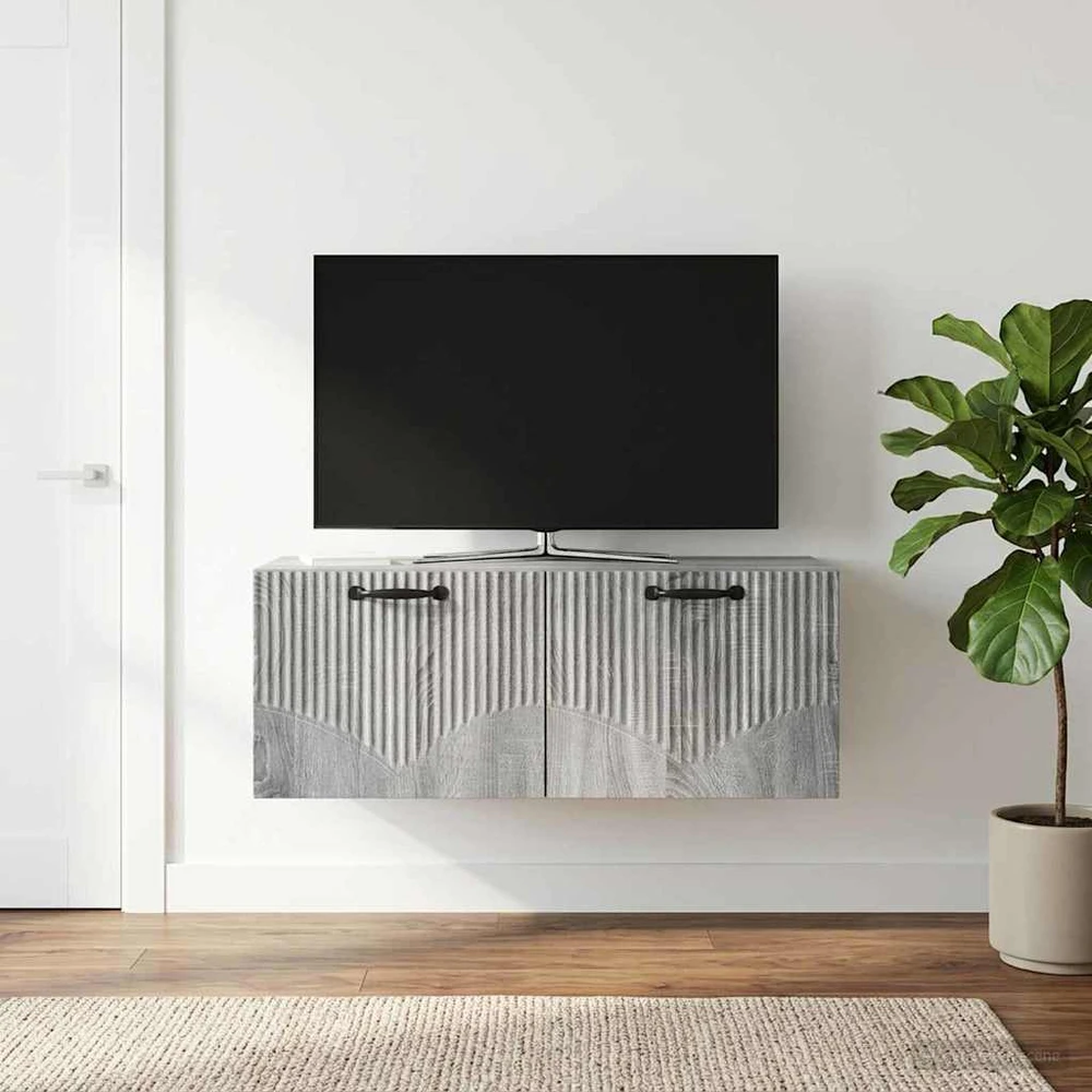TV staliukas Sieninė TV spintelė Pilka sonoma ąžuolo 78,5 x 31 x 30 cm
