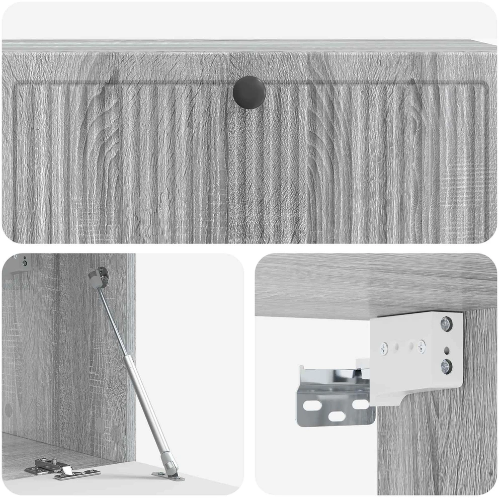 TV staliukas Sieninė TV spintelė Pilka sonoma ąžuolo 98 x 31 x 30 cm