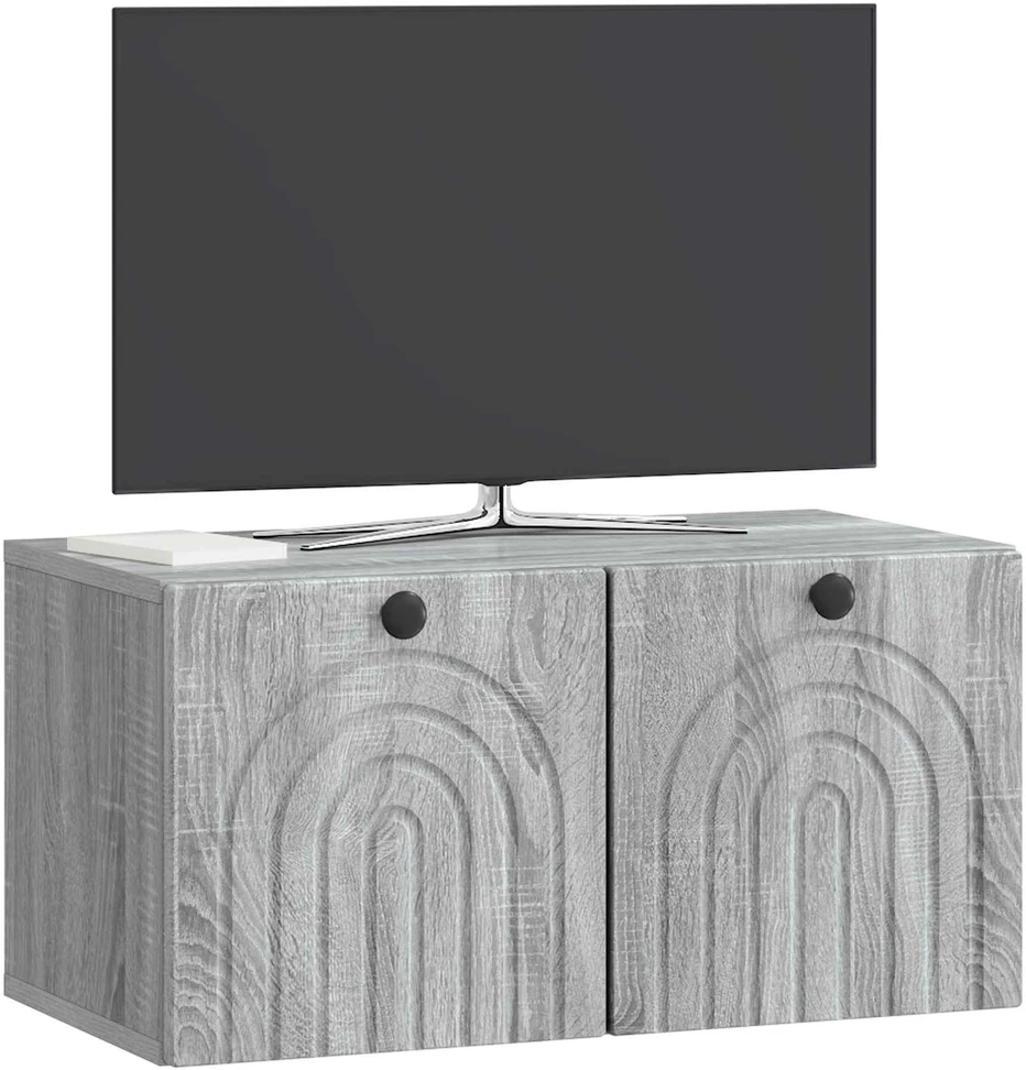 TV staliukas Sieninė TV spintelė Pilka sonoma ąžuolo 59,5 x 31 x 30 cm