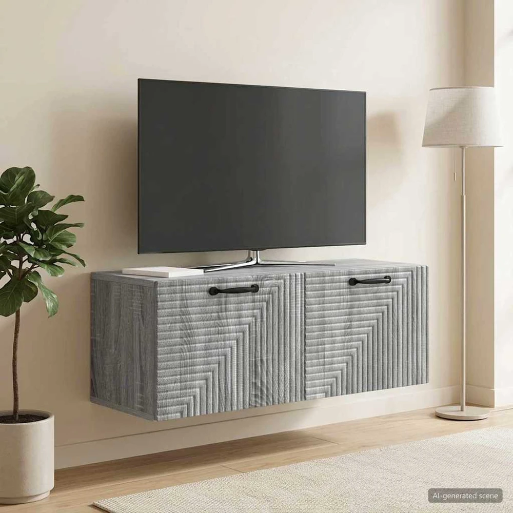 TV staliukas Sieninė TV spintelė Pilka sonoma ąžuolo 78,5 x 31 x 30 cm
