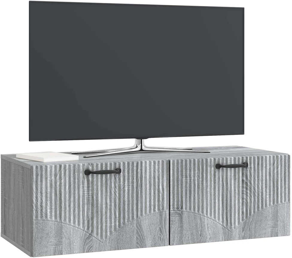 TV staliukas Sieninė TV spintelė Pilka sonoma ąžuolo 98 x 41 x 30 cm