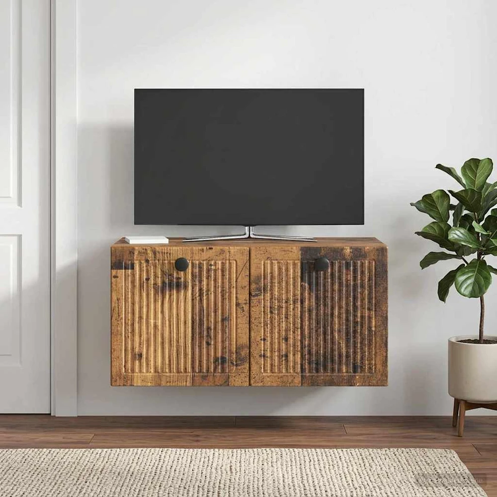 TV staliukas Sieninė TV spintelė Sendintos medienos 59,5 x 31 x 30 cm