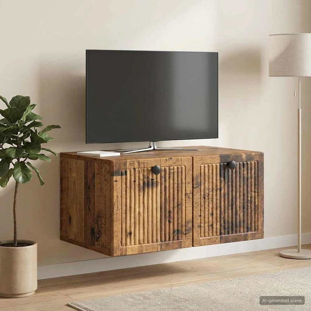 TV staliukas Sieninė TV spintelė Sendintos medienos 59,5 x 41 x 30 cm