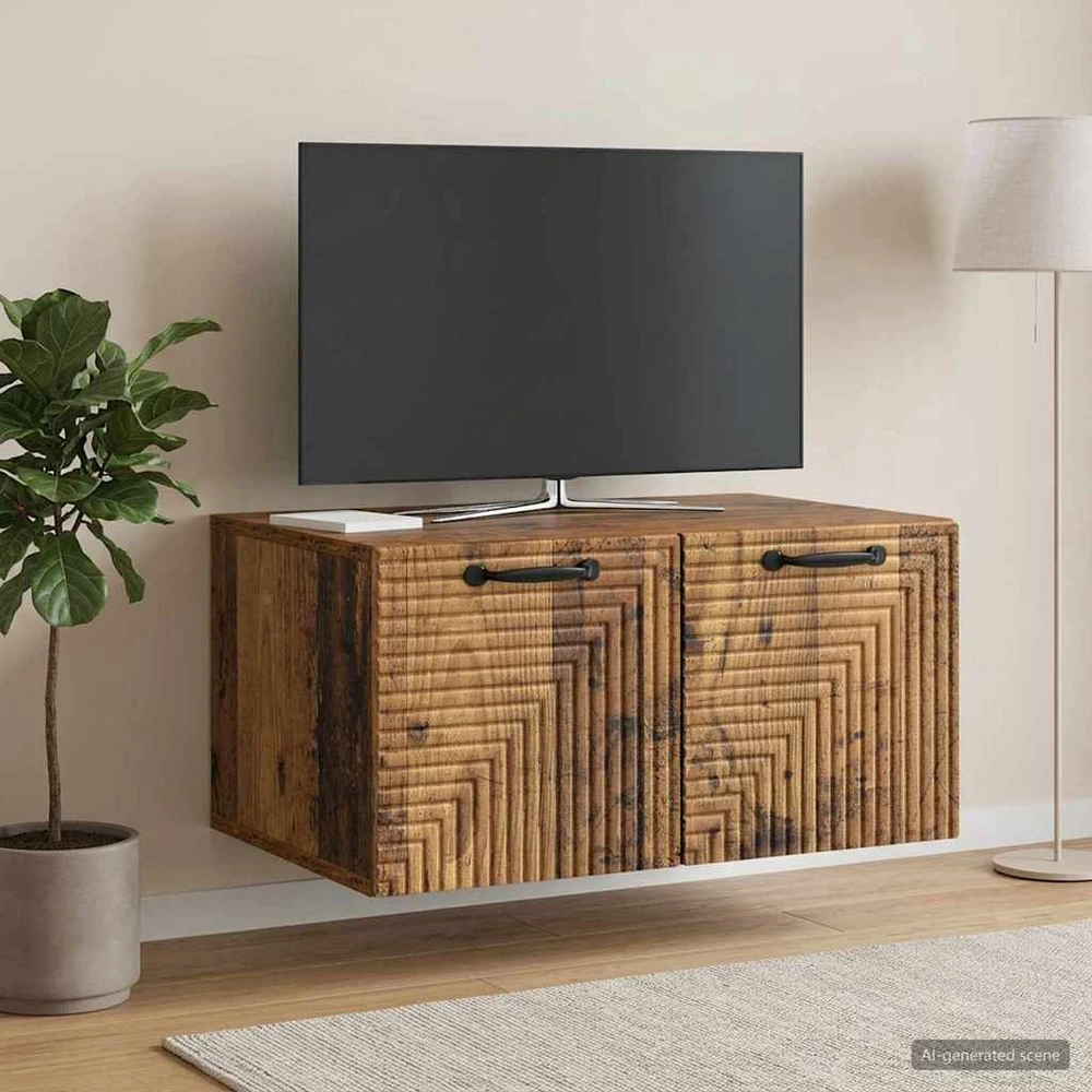 TV staliukas Sieninė TV spintelė Sendintos medienos 59,5 x 41 x 30 cm