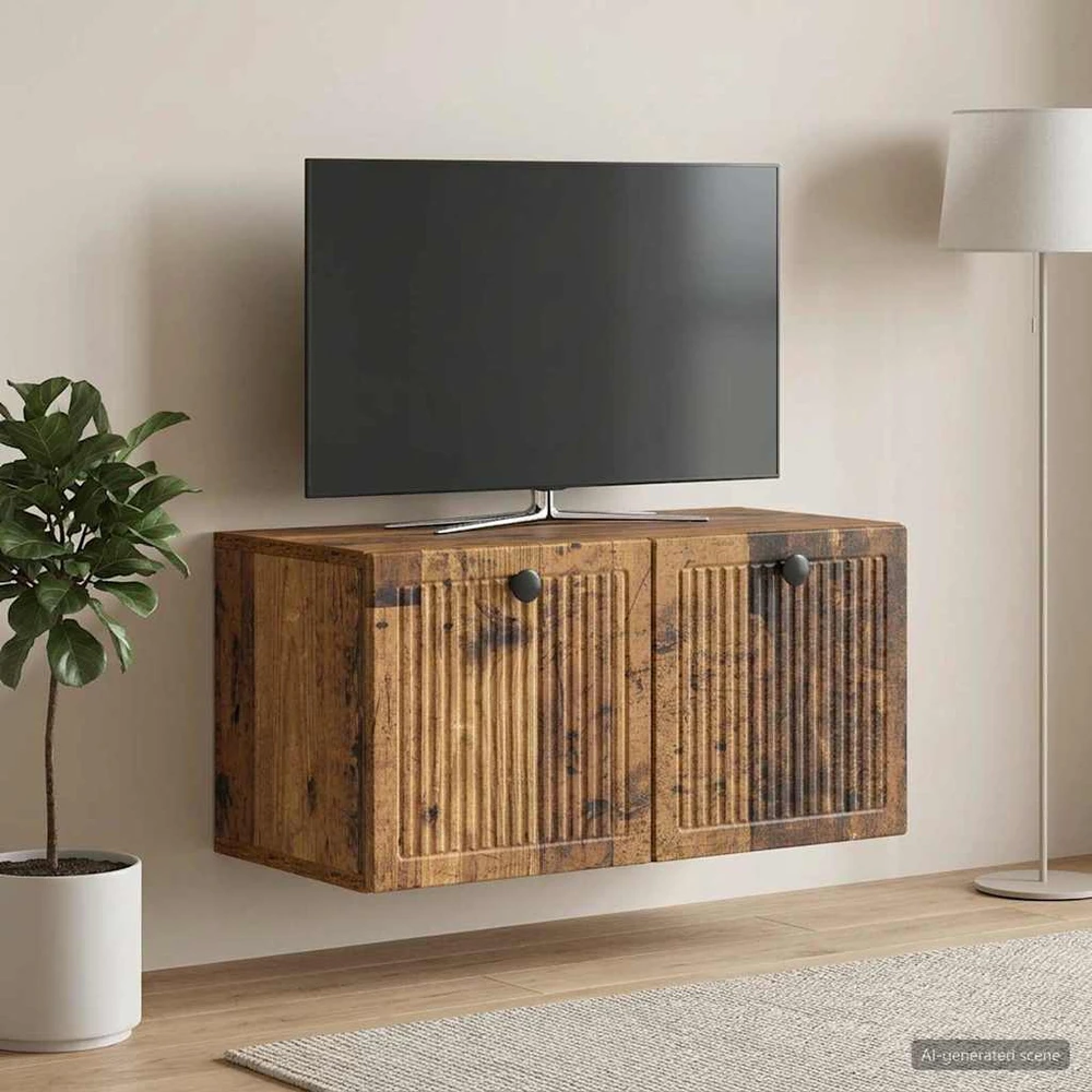 TV staliukas Sieninė TV spintelė Sendintos medienos 59,5 x 31 x 30 cm