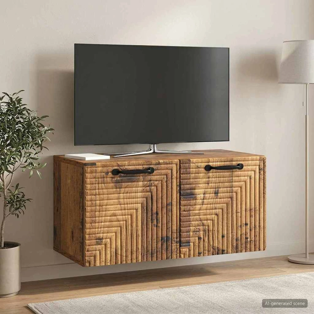 TV staliukas Sieninė TV spintelė Sendintos medienos 59,5 x 31 x 30 cm