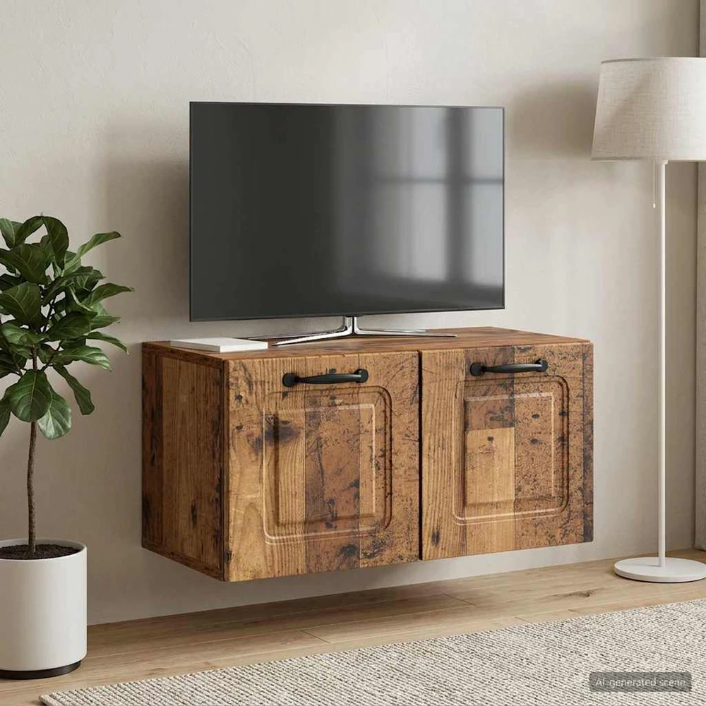 TV staliukas Sieninė TV spintelė Sendintos medienos 59,5 x 31 x 30 cm