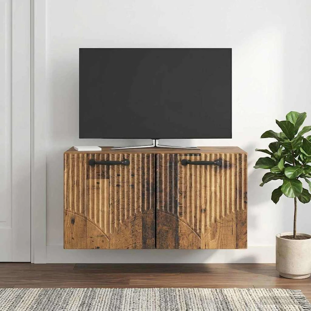 TV staliukas Sieninė TV spintelė Sendintos medienos 59,5 x 31 x 30 cm
