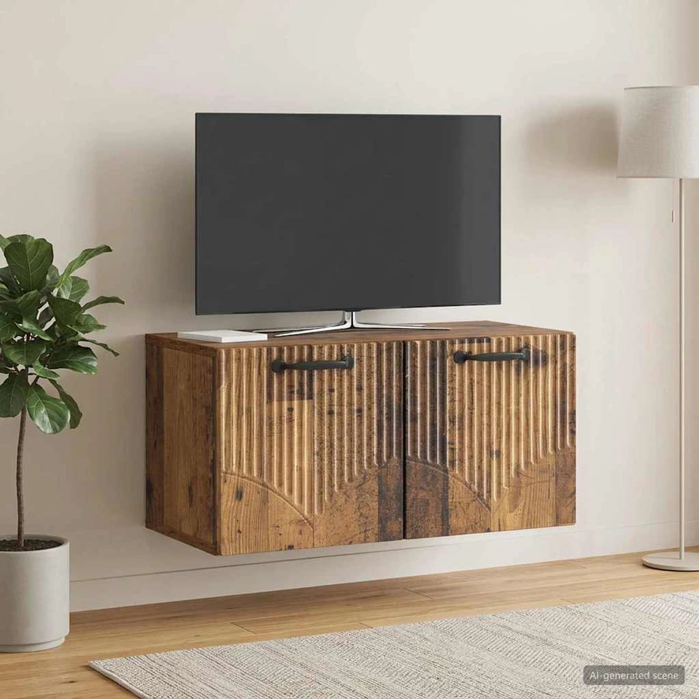 TV staliukas Sieninė TV spintelė Sendintos medienos 59,5 x 31 x 30 cm