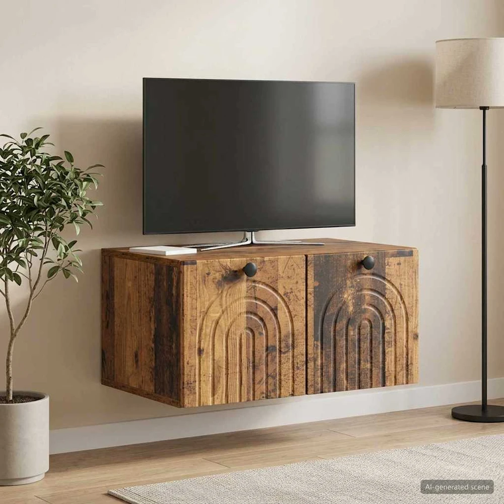 TV staliukas Sieninė TV spintelė Sendintos medienos 59,5 x 41 x 30 cm