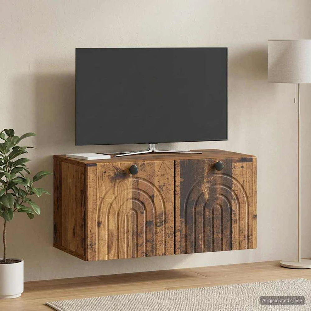 TV staliukas Sieninė TV spintelė Sendintos medienos 59,5 x 31 x 30 cm