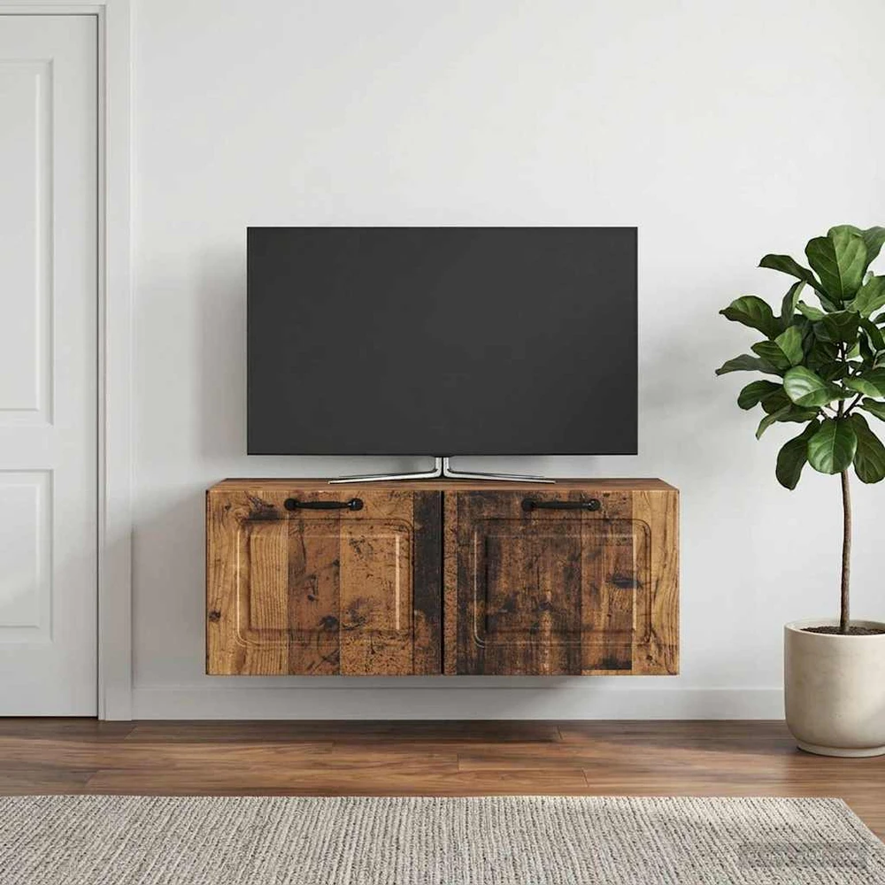 TV staliukas Sieninė TV spintelė Sendintos medienos 78,5 x 31 x 30 cm