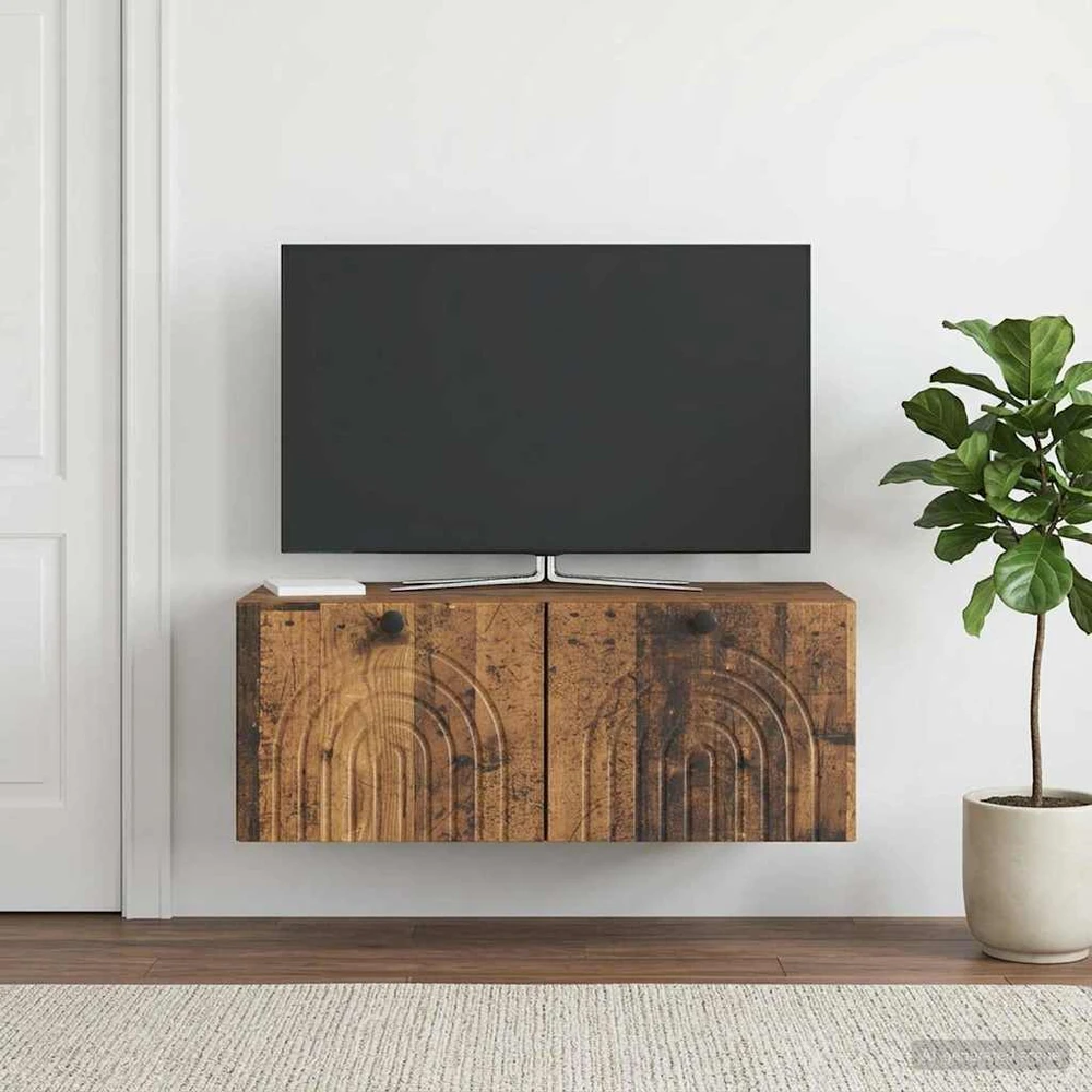 TV staliukas Sieninė TV spintelė Sendintos medienos 78,5 x 41 x 30 cm