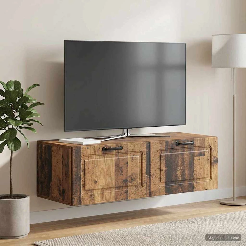 TV staliukas Sieninė TV spintelė Sendintos medienos 98 x 41 x 30 cm
