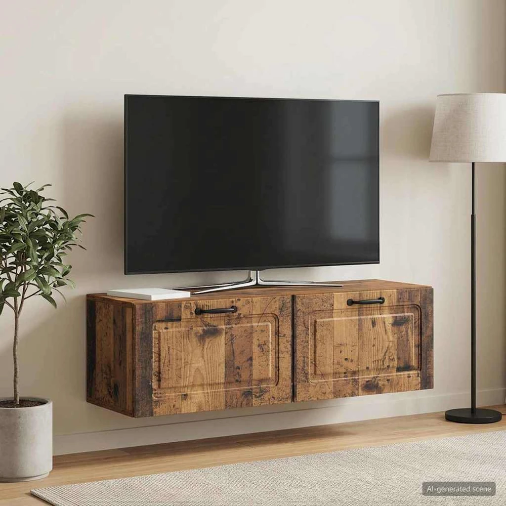 TV staliukas Sieninė TV spintelė Sendintos medienos 98 x 31 x 30 cm