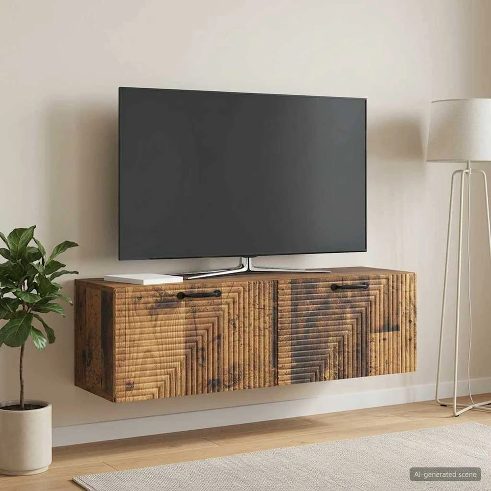 TV staliukas Sieninė TV spintelė Sendintos medienos 98 x 31 x 30 cm