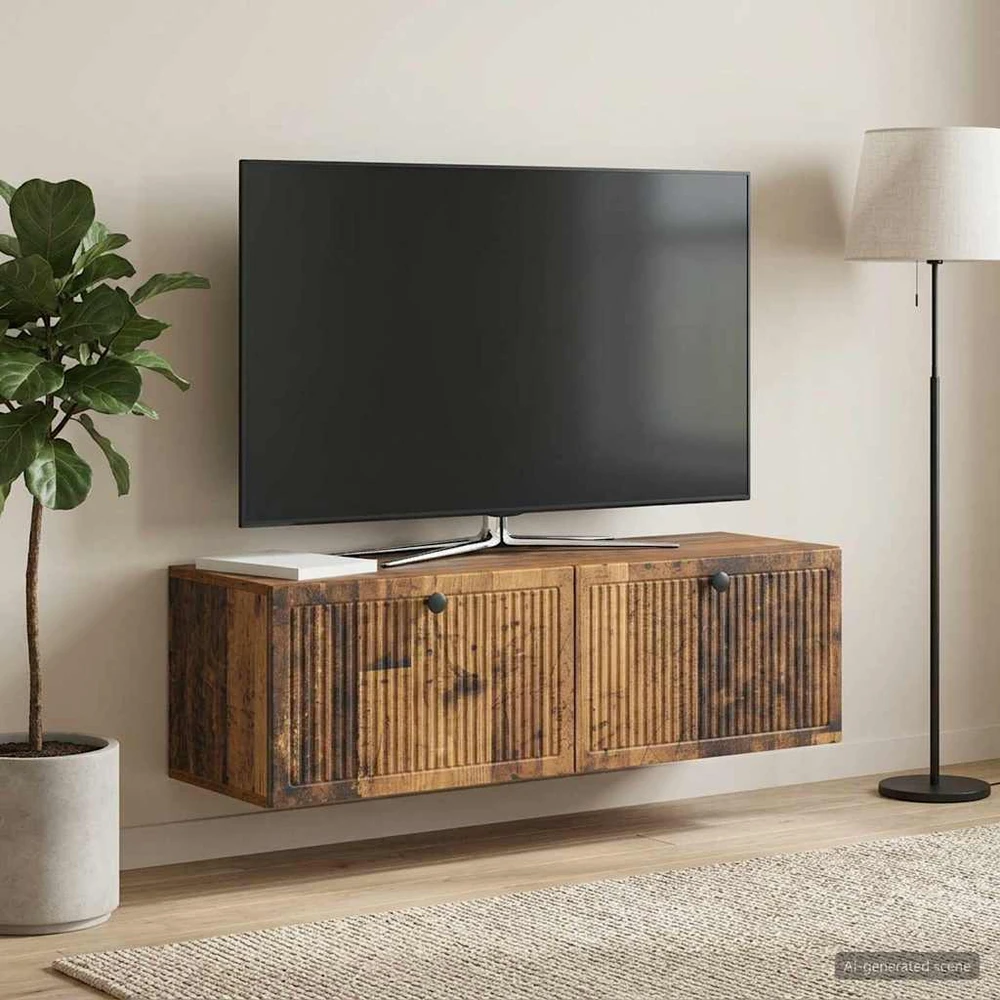 TV staliukas Sieninė TV spintelė Sendintos medienos 98 x 31 x 30 cm