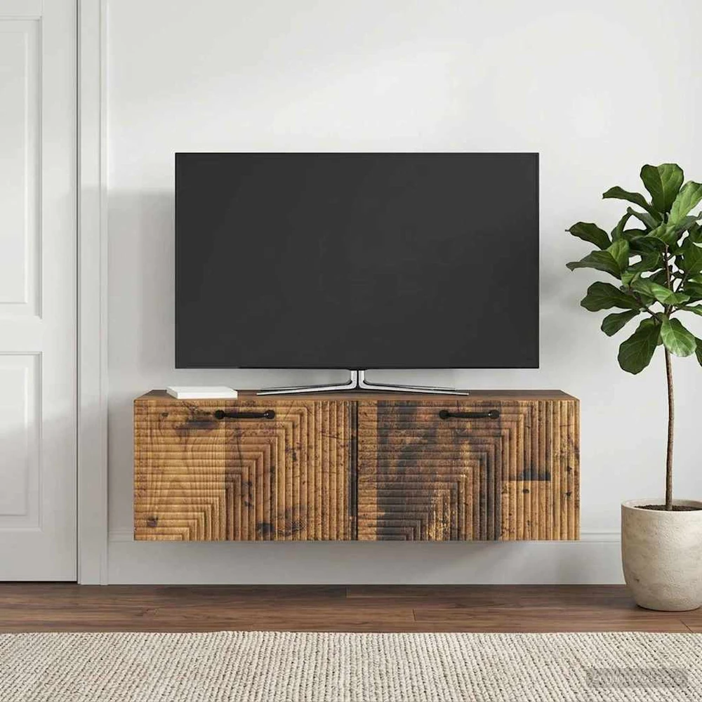 TV staliukas Sieninė TV spintelė Sendintos medienos 98 x 31 x 30 cm