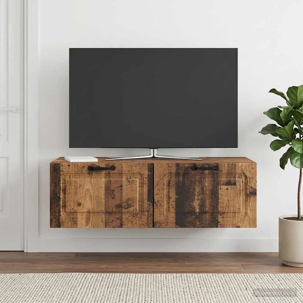 TV staliukas Sieninė TV spintelė Sendintos medienos 98 x 41 x 30 cm