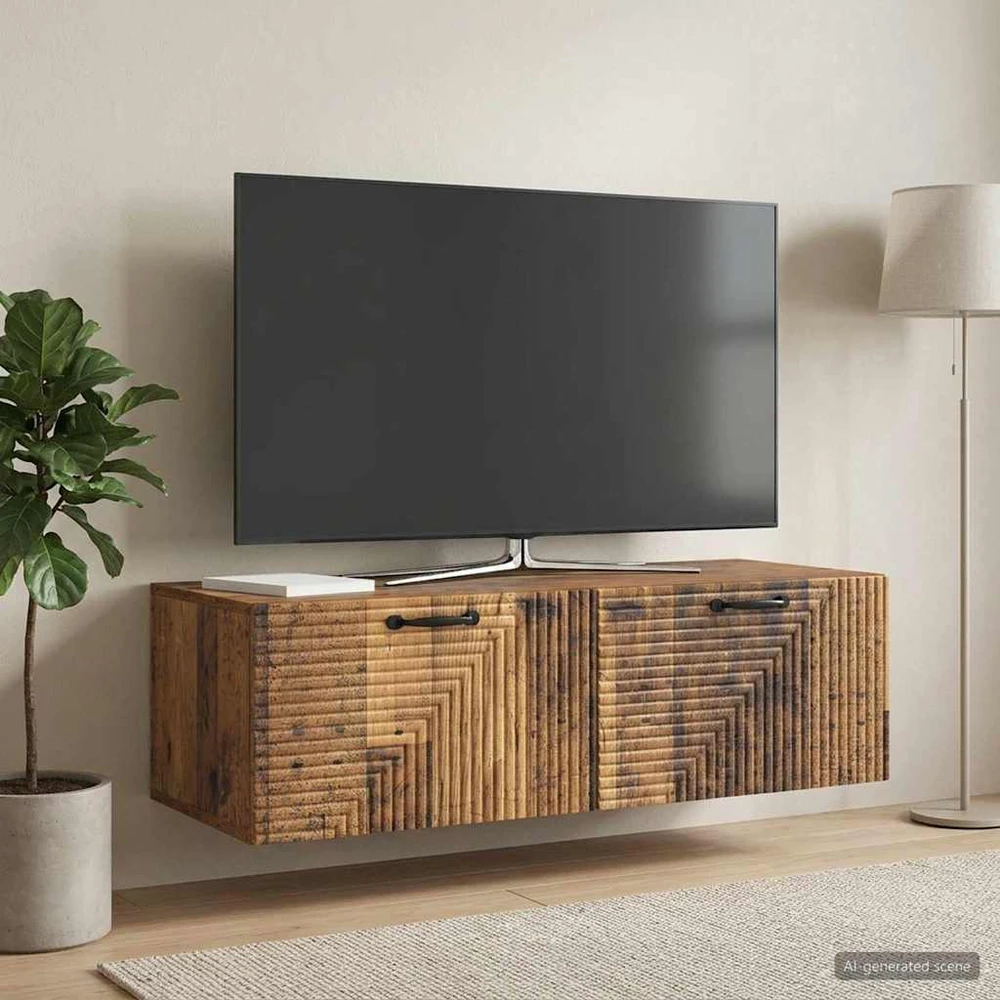 TV staliukas Sieninė TV spintelė Sendintos medienos 98 x 41 x 30 cm