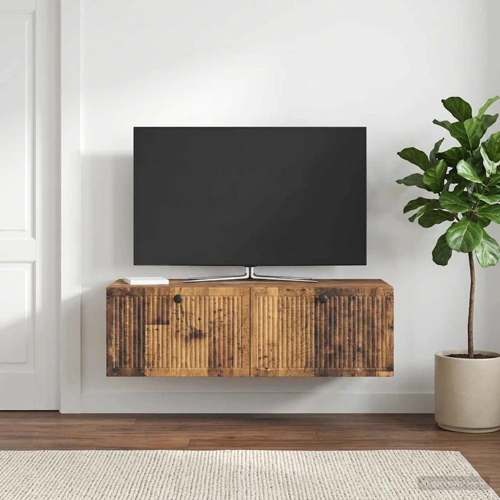 TV staliukas Sieninė TV spintelė Sendintos medienos 98 x 41 x 30 cm