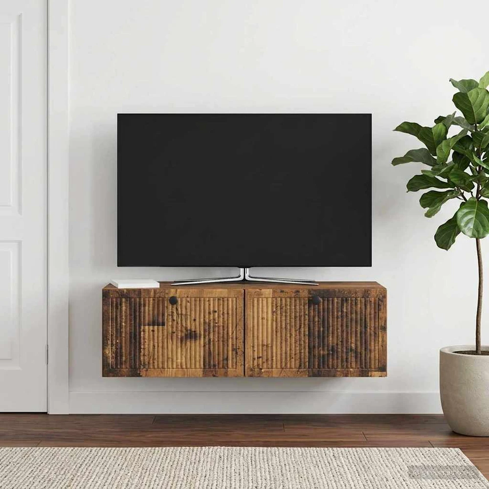TV staliukas Sieninė TV spintelė Sendintos medienos 98 x 31 x 30 cm